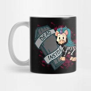 Knarf the Unicorn - Dead Inside - Kawaii Cute Goth Mug